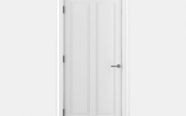 Shadbolt Timeless Type18 hardwood panelled door with RAL 9010 paint finish