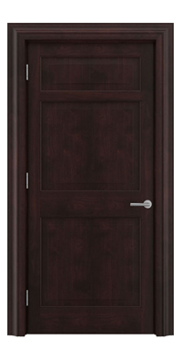 Shadbolt Timeless Type12 hardwood panelled door in American black walnut veneer with dark stain finish