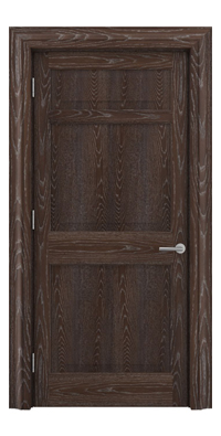 Shadbolt Timeless Type12 hardwood panelled door in European Oak veneer with dark stain and lime finish