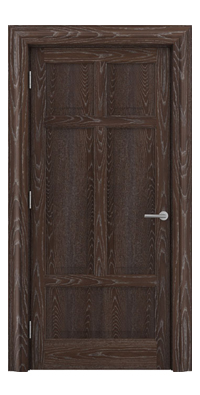Shadbolt Timeless Type13 hardwood panelled door in European Oak veneer with dark stain and lime finish