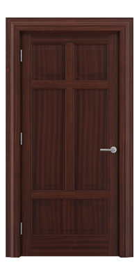 Shadbolt Timeless Type13 hardwood panelled door in Sapele Mahogany veneer