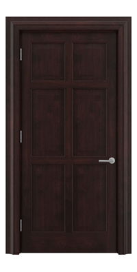 Shadbolt Timeless Type14 hardwood panelled door in American black walnut veneer with dark stain finish