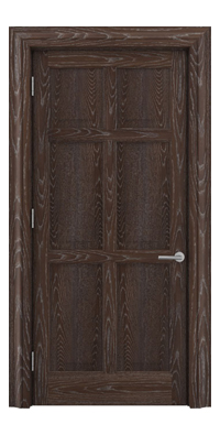 Shadbolt Timeless Type14 hardwood panelled door in European Oak veneer in dark stain and lime finish