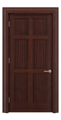 Shadbolt Timeless Type14 hardwood panelled door in Sapele Mahogany veneer