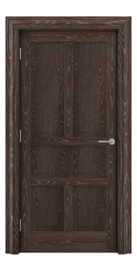 Shadbolt Timeless Type15 hardwood panelled door in European Oak veneer with dark stain and lime finish