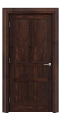 Shadbolt Timeless Type17 hardwood panelled door in American black walnut veneer