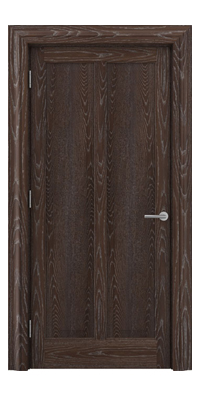 Shadbolt Timeless Type18 hardwood panelled door in European Oak veneer with dark stain and lime finish