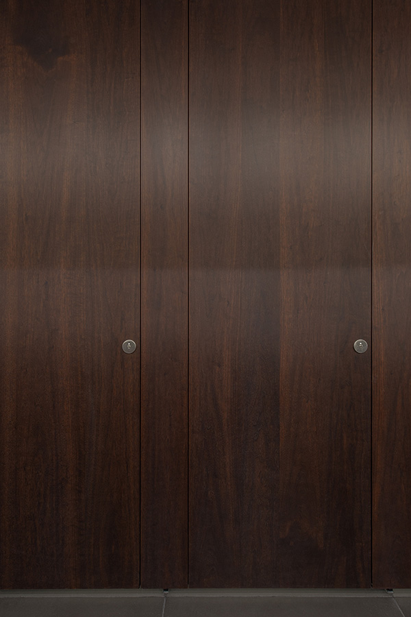 Shadbolt manufactured and supplied American Black Walnut veneered cubicles with a stain finish to 52 Lime Street, The Scalpel building.